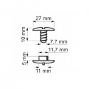 Forma e dimensioni dei rivetti (RIVRAB2711625)