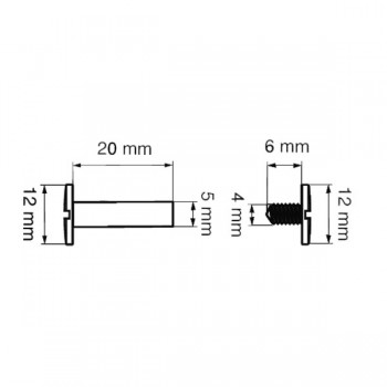 Forma e dimensioni delle viti fino a 20 mm