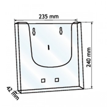 Forma e dimensioni del portadepliant in formato A4