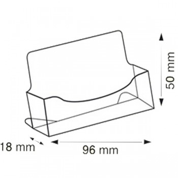 Forma e dimensioni del porta biglietti da visita orizzontale