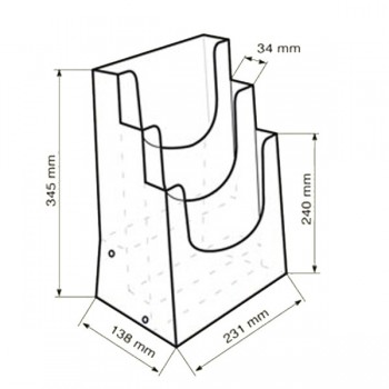 Forma e dimensioni del multiscomparto in A4