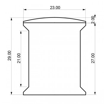 Forma e dimensioni del Wall Mounted Deluxe - Misura grande