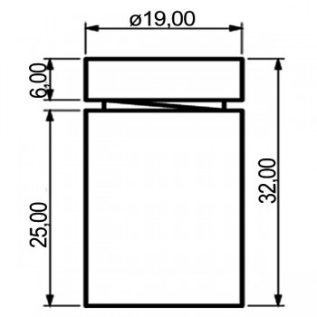 Disegno tecnico, ottone, misura grande