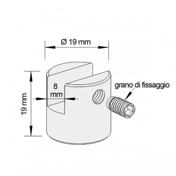 Disegno tecnico distanziale bandiera